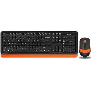 Kit Tastatura si mouse wireless A4Tech Fstyler (Negru/Portocaliu) imagine