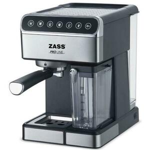 Espressor manual Zass ZEM 10, 1350 W, 16 bari, 1.8 L, Rezervor lapte 0.5 L (Negru/Inox) imagine