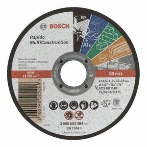 Disc de taiere Bosch Professional Rapido, ACS 60 V BF, 115 x 22, 23 x 1 mm imagine
