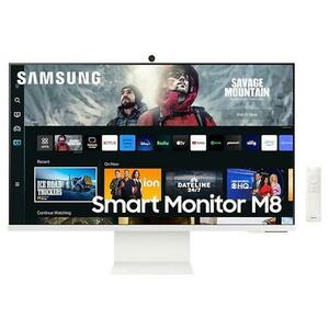 Monitor Smart cu TV Experience VA LED Samsung 27inch LS27CM801UUXDU, UHD (3840 x 2160), HDMI, WiFi, 4 ms (Alb) imagine