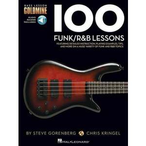 Hal Leonard 100 Funk/R&B Lessons Bass Partituri imagine