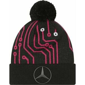 Mercedes-Benz Replica All Over Print Cuff Knit Bobble Negru/Roșu UNI Căciulă imagine