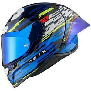Nexx X.R3R Glitch Racer Blue Neon L Casca imagine