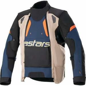 Alpinestars Halo Drystar Jacket Dark Blue/Dark Khaki/Flame Orange L Geacă textilă imagine