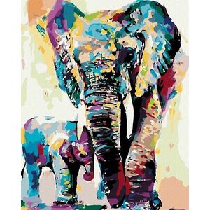 Zuty Pictura cu diamant Elefanții pictați imagine