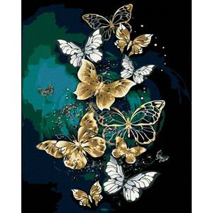 Zuty Pictura cu diamant Fluturi albi aurii imagine