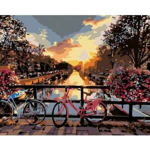 Zuty Pictura cu diamant Biciclete și flori imagine