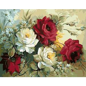 Zuty Pictura cu diamant Buchet de trandafiri pictati imagine