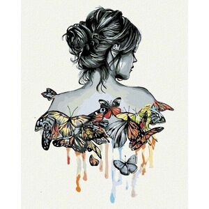 Zuty Pictura cu diamant Femeie fluture imagine