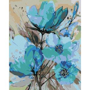 Zuty Pictura cu diamant Abstracția florilor albastre II imagine