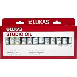 Lukas Studio Wooden Box Set de vopsele de ulei 12 x 20 ml imagine