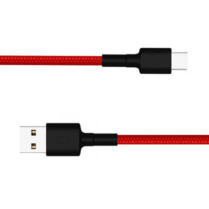 Cablu de date Xiaomi Mi SJV4110GL, Type-C (Negru/Rosu) imagine