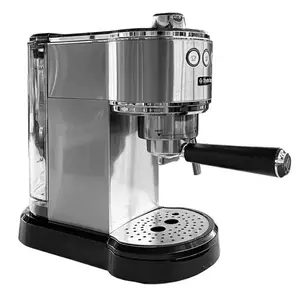 Espressor cu pompa Studio Casa Senso SC2132, design slim, 15 bar, 1350W, functie spumare lapte, 1 l, Inox imagine