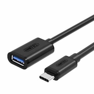 Cablu de date Unitek Y/C476BK, USB tip C / USB A mama (Negru) imagine