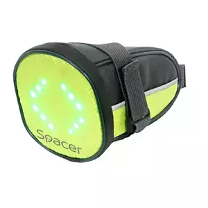 Geanta reflectorizanta Spacer pentru Bicicleta SPBB-LEDSign, cu semnalizare LED prin telecomanda, prindere tija sa imagine