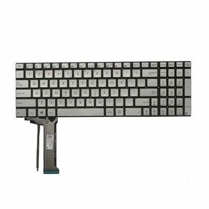 Tastatura laptop Asus NSK-UPQBC01 Layout US argintie iluminata imagine