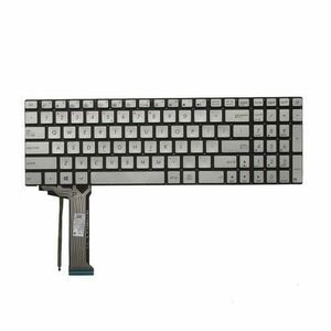 Tastatura laptop Asus N551V iluminata, US, Argintiu imagine