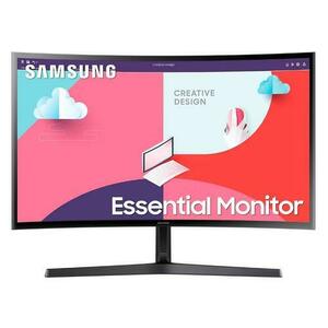 Monitor VA LED Samsung 24inch LS24C366EAUXEN, Full HD (1920 x 1080), VGA, HDMI, Ecran Curbat, 75 Hz, 24 ms (Negru) imagine