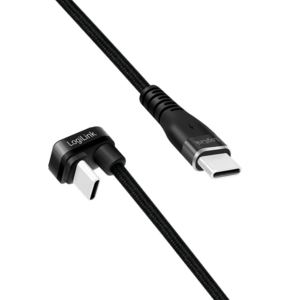 Cablu alimentare si date LOGILINK, pentru smartphone, USB 2.0, USB Type-C (T) la USB Type-C (T) la 180 grade, 3m, Negru imagine