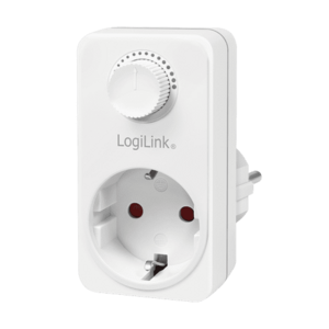 Adaptor priza LogiLink PA0151, functie de ajustare luminoasa, 1 priza, indicator LED, IP20, Alb imagine