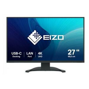 Monitor IPS LED EIZO FlexScan 27inch EV2740X-BK, Ultra HD (3840 x 2160), HDMI, DisplayPort, Boxe, Pivot (Negru) imagine