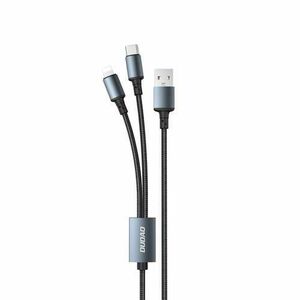 Cablu Date si Incarcare USB-A - Lightning / USB-C Dudao TGL2, 1.2m, Negru imagine