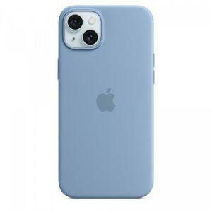 Husa protectie spate Apple Silicone Case MagSafe pentru Apple iPhone 15 Plus (Albastru) imagine