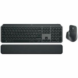 Kit Mouse si Tastatura Wireless Logitech MX Keys S Combo, MX Keys S + MX Master 3S, 2.4GHz&Bluetooh, Silent, USB-C (Negru) imagine
