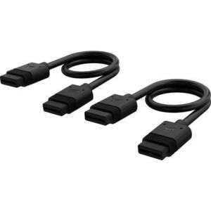 Kit cabluri Corsair iCUE LINK pentru ventilatoare, 2x 200mm (Negru) imagine