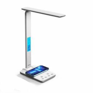 Lampa de birou cu led Media-Tech MT222, modul incarcare wireless pentru telefon, control tactil, USB, lumina calda si rece imagine