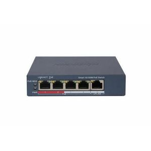 Switch Hikvision DS-3E1105P-EI/M, 4 Porturi, PoE, Fast Ethernet (Gri) imagine