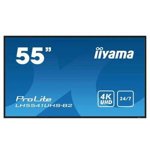 Ecran Profesional IPS LED iiyama ProLite 54.6inch LH5541UHS-B2, UHD (3840 x 2160), VGA, HDMI, Boxe (Negru) imagine