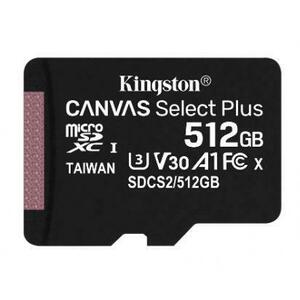 Card de memorie Kingston Canvas Select Plus microSDXC, 512GB, UHS-U3, Clasa 10, 100MB/s imagine
