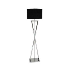 Lampadar inalt cu abajur fix Marova a Da Design Studio Casa, Inaltime 175 cm, Argintiu / Negru imagine
