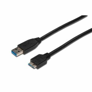 Cablu USB 3.0 A tata- micro B tata, 1m, Digitus AK-300116-010-S imagine