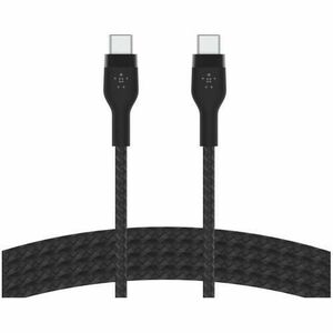 Cablu de date Belkin BOOST CHARGE PRO Flex USB-C catre USB-C 2.0, Silicon impletit, 1M, Negru imagine