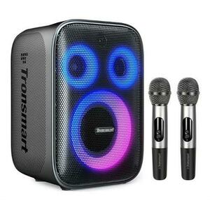 Boxa Karaoke Tronsmart Halo 200, 120W, 2 microfoane, Bluetooth, IPX4, Autonomie 18 ore (Negru) imagine