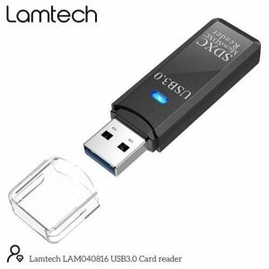 Card reader Lamtech LAM040816, USB-A 3.0, MicroSD / TF (Negru) imagine