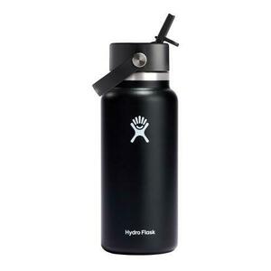 Sticla termos Hydro Flask Wide Straw Black, inox, 950ml imagine
