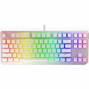 Tastatura Mecanica ENDORFY Thock TKL Pudding Onyx White, iluminare RGB, Cu fir, Switch Kailh Red, Layout US (Alb) imagine
