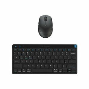 Kit Tastatura si mouse JLAB Go Work Bundle, Layout US, 1600 dpi, Bluetooth si USB Dongle (Negru) imagine