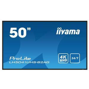Display Profesional VA LED Iiyama 50inch LH5041UHS-B2AG, UHD (3840 x 2160), VGA, HDMI (Negru) imagine