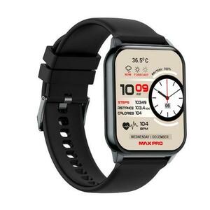 Smartwatch Maxcom FW25 Arsen PRO, Ecran IPS HD 1.96inch, Apel Bluetooth, 70+ moduri sport, 100+ fete de ceas, SpO2, Tensiune arteriala, Waterproof IP67 (Negru) imagine