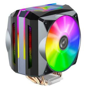 Cooler CPU Jonsbo CR-1100 ARGB, iluminare ARGB, 2x120 mm, 1500 rpm, PWM (Gri) imagine