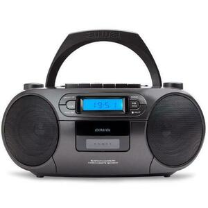 Microsistem Audio Aiwa BBTC-550 Boombox, Bluetooth, CD, Caseta (Negru) imagine