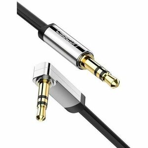 Cablu Audio Ugreen AV119 Angled Flat Jack 3.5mm 0.5m (Negru) imagine