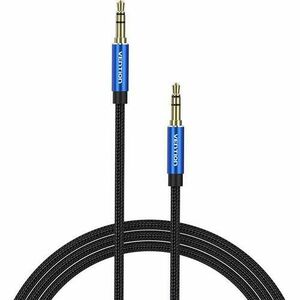 Cablu audio Vention, Jack 3.5mm (T) la Jack 3.5mm (T), 1.5m, conectori auriti, braided BBC (Albastru/Negru) imagine