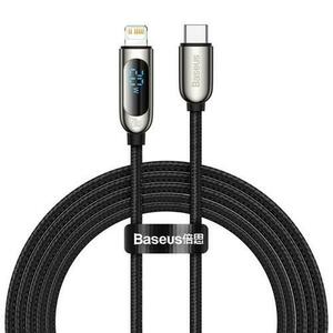 Cablu de date si incarcare, Baseus, USB-C - Lightning, 20 W, 1 m, Negru imagine