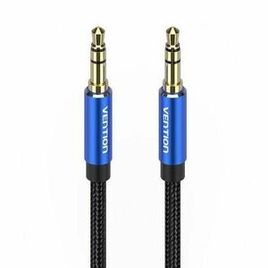 Cablu audio Vention, Jack 3.5mm (T) la Jack 3.5mm (T), 2m, conectori auriti, braided BBC (Albastru/Negru) imagine