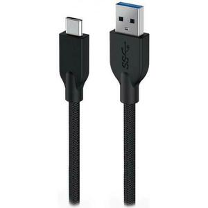 Cablu alimentare si date Genius, pentru smartphone, USB 3.0 (T) la USB 3.1 Type-C (T), QC 3.0, 1m, braided nylon, Negru imagine